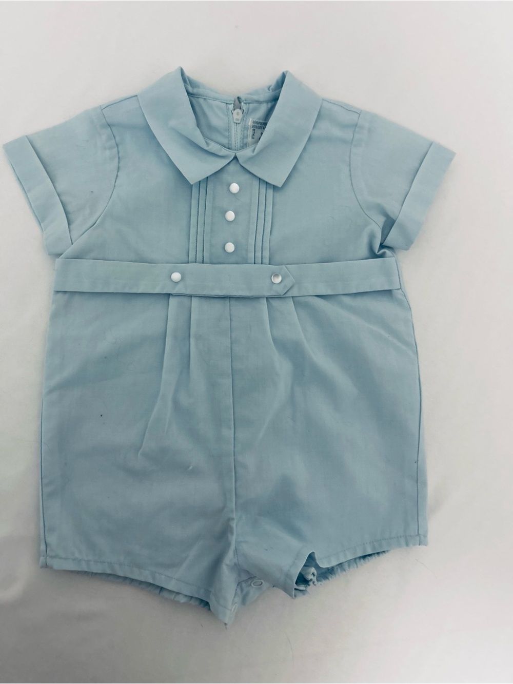 Classic Baby Romper in Light Blue 3-6M A Little Angel
